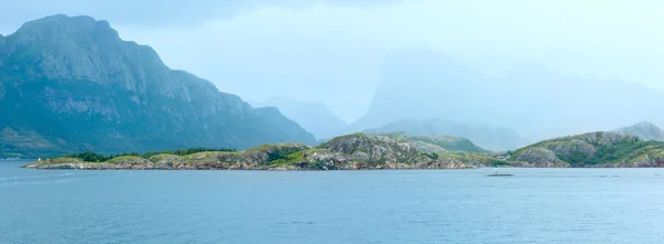 Ranfjorden summer cloudy view (Norway) — Stock Photo, Image