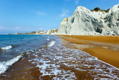 Xi plaj sabah görünümü (Yunanistan, kefalonia). 