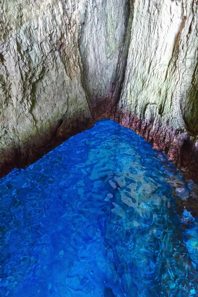 Mavi mağara duvarlarında zakynthos (Yunanistan) — Stok fotoğraf