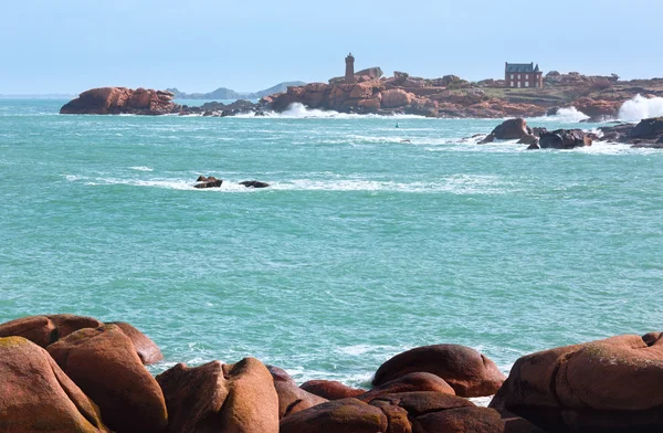 Ploumanach sahil görünümü (brittany, Fransa) — Stok fotoğraf