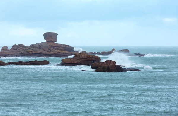 Trefel coast view (Brittany, France) ) — стоковое фото