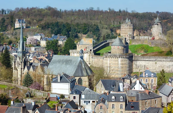The Chateau de Fougeres (France) spring view. — Stock Photo, Image