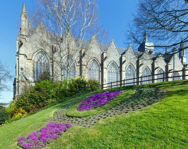 Saint-Leonard Kilisesi, Fougeres, Fransa. — Stok fotoğraf