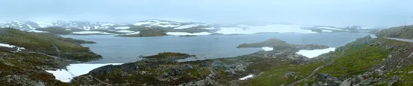 Summer mountain with lake and snow (Norway) — Stock Photo, Image