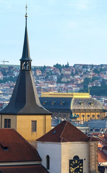 Praga Cidade vista à noite (República Checa ). — Fotografia de Stock