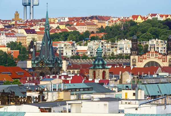 Prag Stadt Abend Ansicht (Tschechische Republik). — Stockfoto