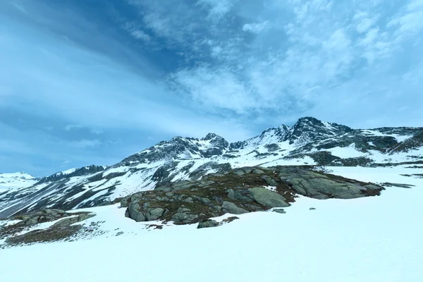 夏山风景 (Fluela 通行证瑞士) — 图库照片