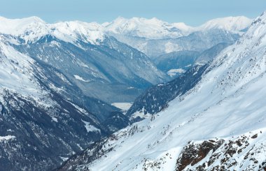 Görünüm (Avusturya Dolomiten Alps kış)
