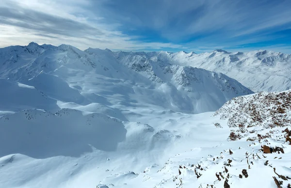 Dolomiten アルプス ビュー (オーストリアを冬します。) — ストック写真