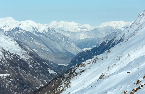 Dolomiten Alperna vinter vy (Österrike). — Stockfoto