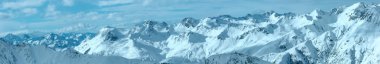 Silvretta Alps görünümü (Avusturya) kış. Panorama.