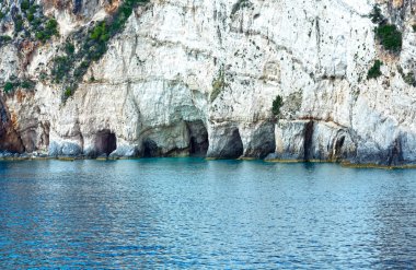 Mavi mağara duvarlarında zakynthos (Yunanistan)