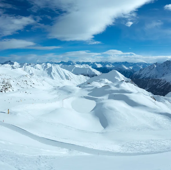 Silvretta Alpes vista de inverno (Áustria ). — Fotografia de Stock