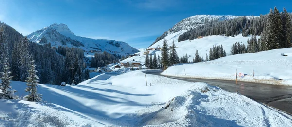 Vintern bergspanorama land (Österrike). — Stockfoto