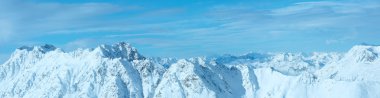 Silvretta Alps görünümü (Avusturya) kış. Panorama.