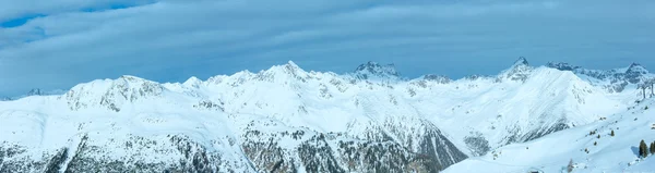 Silvretta Alpi vista invernale (Austria). Panorama . — Foto Stock