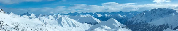 Silvretta Alpy zimą widok (Austria). Panoramy. — Zdjęcie stockowe