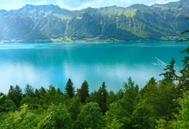 Göl Brienz yaz görünümü (İsviçre).