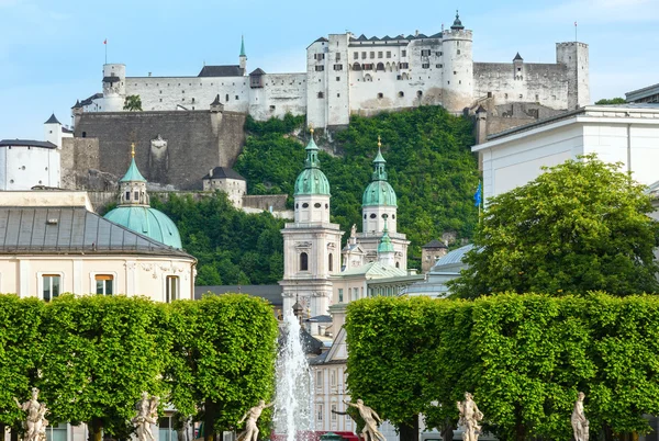 Salzburgo vista de verão, Áustria — Fotografia de Stock
