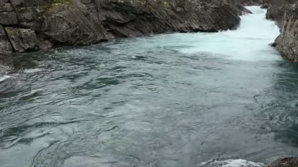 Zomer berg rivier (Noorwegen). — Stockvideo