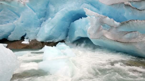 Ledovec nigardsbreen (Norsko) — Stock video