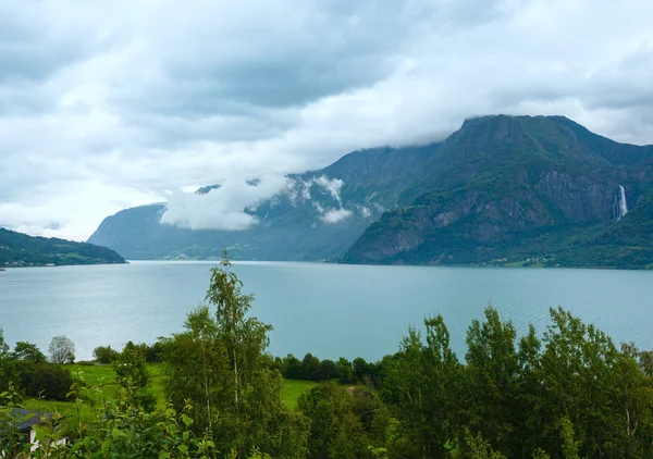 Zomer berg en fjord (Noorwegen) — Stockfoto