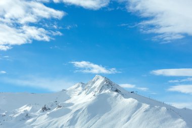 Silvretta Alps görünümü (Avusturya kış). 