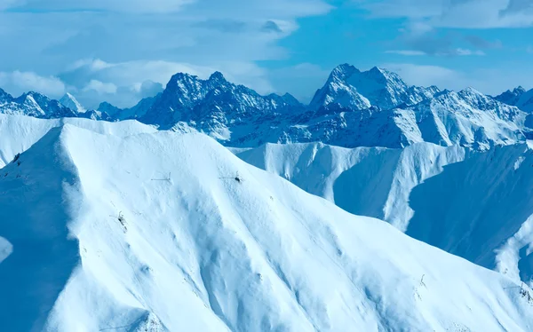 Silvretta アルプス ビュー (オーストリアを冬します。). — ストック写真