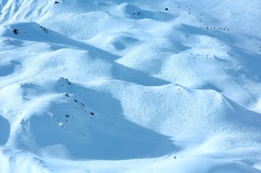 Silvretta Alps görünümü (Avusturya kış). 
