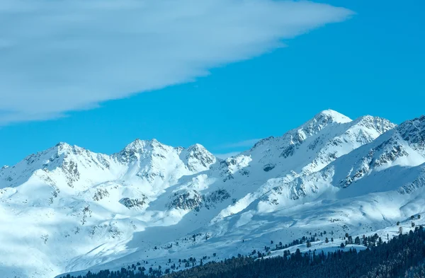 Inverno paisagem montanhosa. Kappl ski resort, Áustria . — Fotografia de Stock