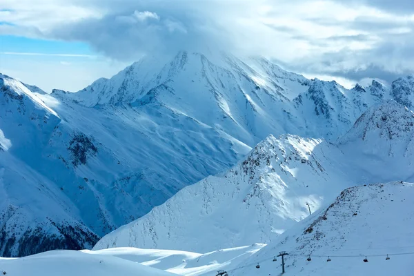 Silvretta Alpes vista de invierno (Austria ). — Foto de Stock