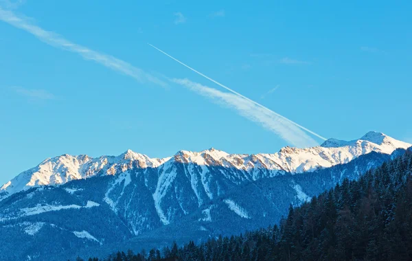 Inverno paisagem de montanha, Áustria . — Fotografia de Stock