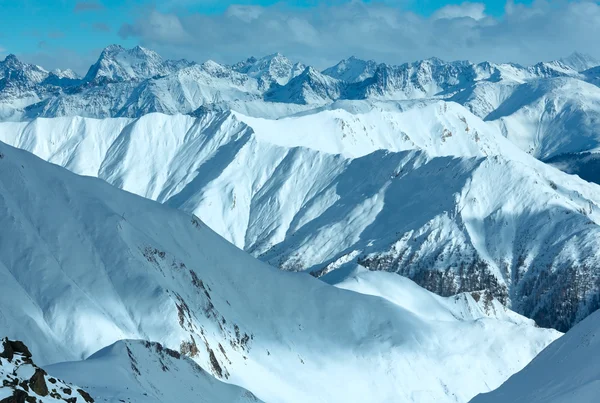 Silvretta Alpes vista de inverno (Áustria ). — Fotografia de Stock