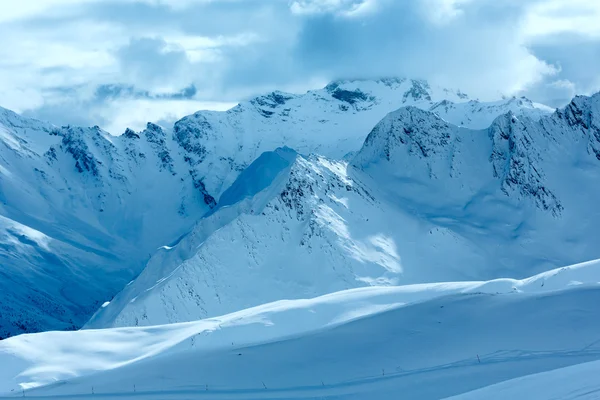 Silvretta Alpes vista de inverno (Áustria ). — Fotografia de Stock