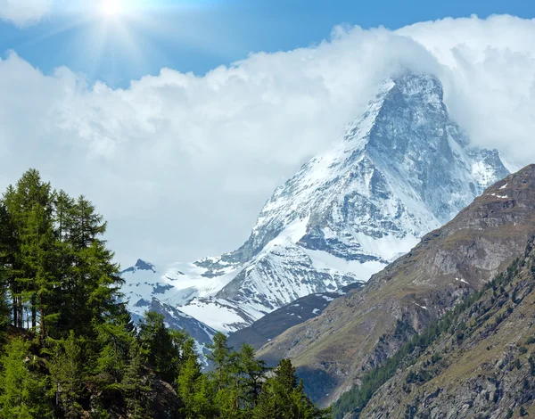 Góra Matterhorn lato (Alpy) — Zdjęcie stockowe