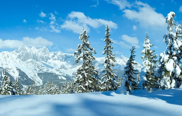 Zimní Alp horská krajina — Stock fotografie