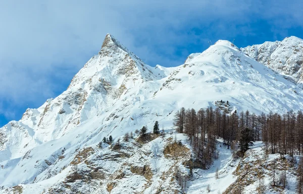 Samnaun Alpes vista de inverno (suíço ). — Fotografia de Stock