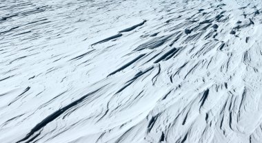 Snowdrifts oluşmuş doku Rüzgar