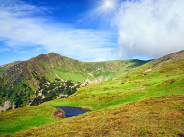 küçük su birikintisi yaz Dağ Manzaralı