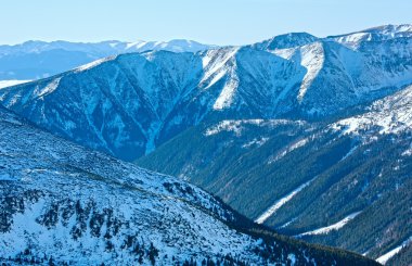 Kasprowy Wierch Batı Tatras içinde. Kış görünümü.