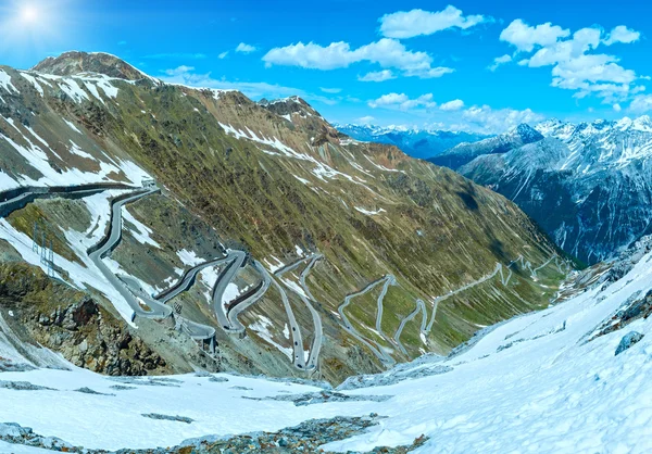 Yaz Stelvio Geçidi (İtalya) — Stok fotoğraf