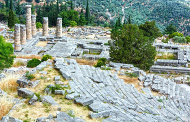 Kazı antik Delphi kentin (Yunanistan)