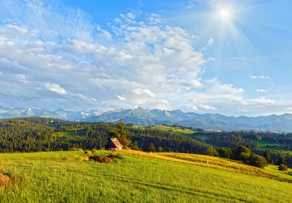 Zomer avond land berglandschap — Stockfoto