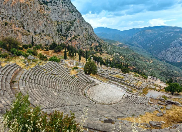 Kazı antik Delphi kentin (Yunanistan)