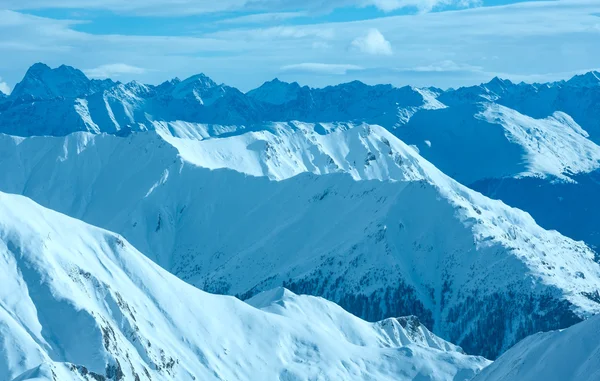 Silvretta alps winter view (Österreich). — Stockfoto