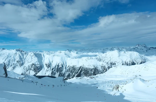 Silvretta Alpok téli view (Ausztria). — Stock Fotó