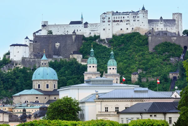 Salzburg Yaz görünümü, Avusturya — Stok fotoğraf