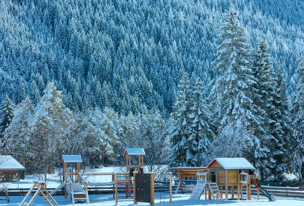 Vista sulla campagna invernale (Austria, Tirolo ) — Foto Stock