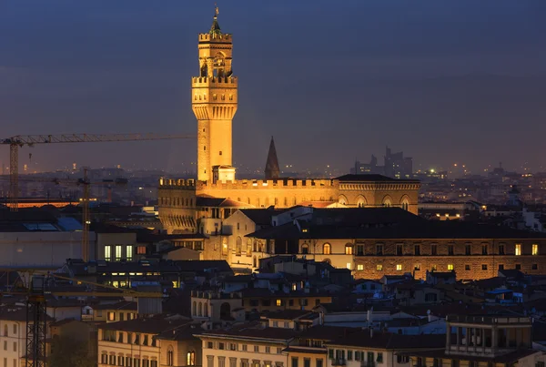 Nacht Florence bovenaanzicht (Italië). — Stockfoto