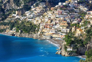 Positano, amalfi coast, İtalya.  